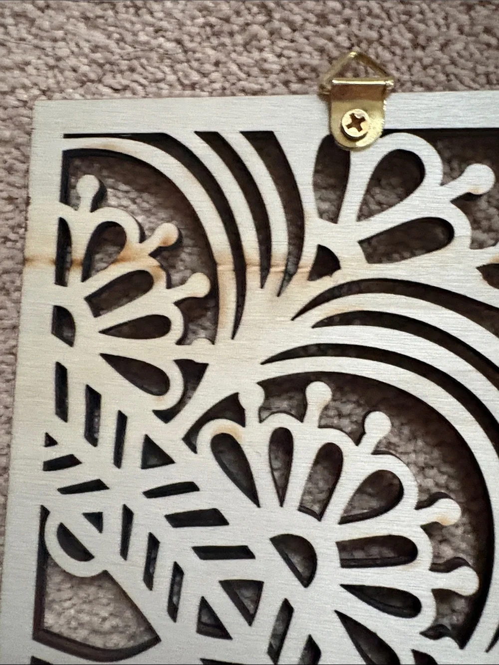 Cream Ornamental Laser-Cut Wall Panels - Set of 3
